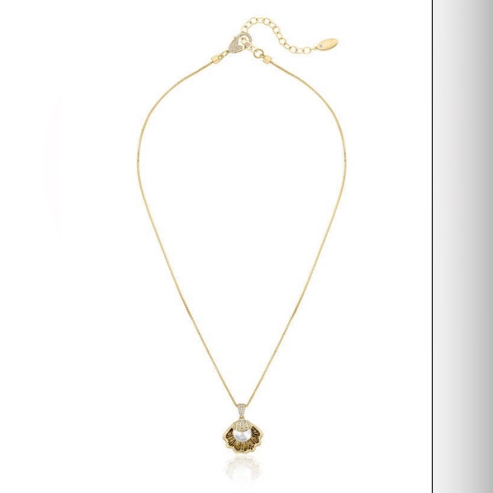 Zaxie by Stephanie‎ Taylor Gold Necklace with Crystal Pendant